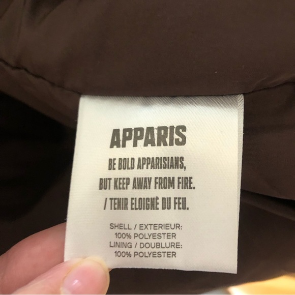 Apparis Faux Fur CELINA COAT Taupe Purple Size M - Picture 7 of 7